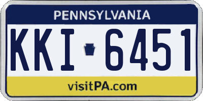 PA license plate KKI6451