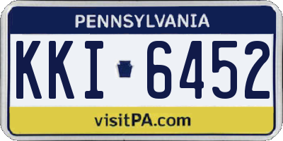 PA license plate KKI6452