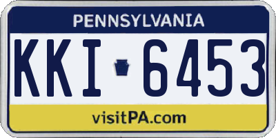 PA license plate KKI6453