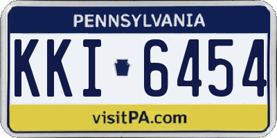PA license plate KKI6454