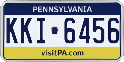 PA license plate KKI6456