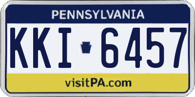 PA license plate KKI6457