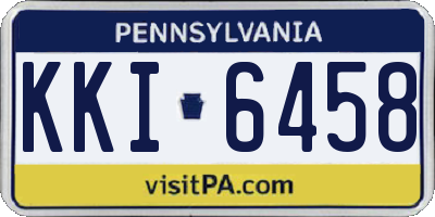 PA license plate KKI6458