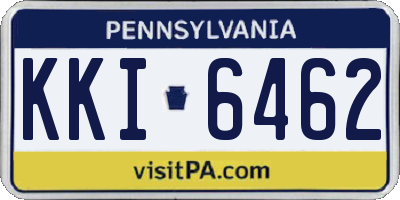 PA license plate KKI6462