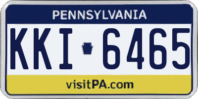 PA license plate KKI6465