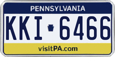 PA license plate KKI6466