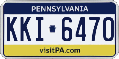 PA license plate KKI6470