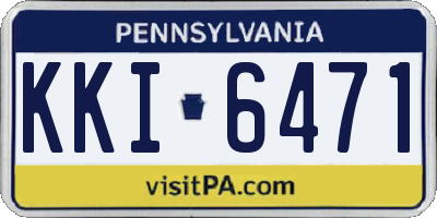 PA license plate KKI6471
