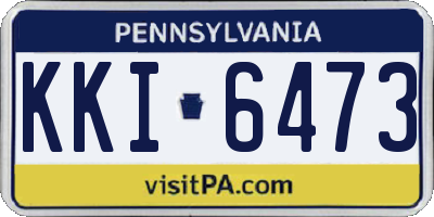PA license plate KKI6473