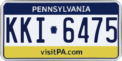 PA license plate KKI6475