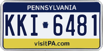 PA license plate KKI6481