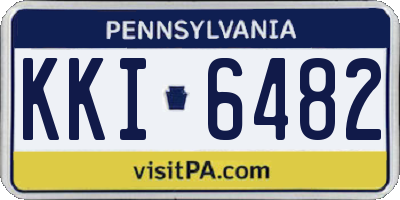 PA license plate KKI6482