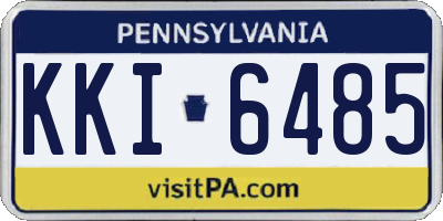 PA license plate KKI6485