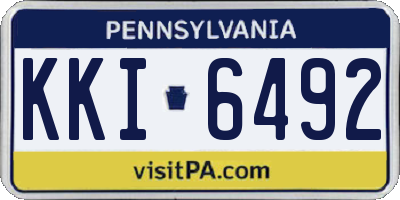 PA license plate KKI6492