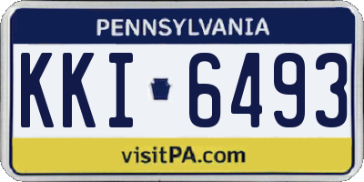 PA license plate KKI6493