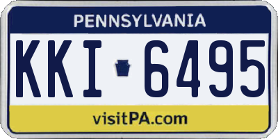 PA license plate KKI6495