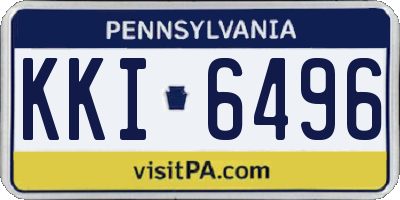 PA license plate KKI6496