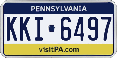 PA license plate KKI6497