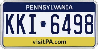 PA license plate KKI6498