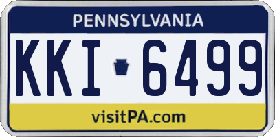 PA license plate KKI6499
