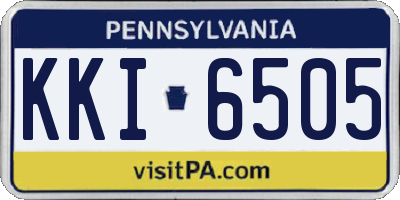 PA license plate KKI6505
