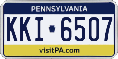 PA license plate KKI6507