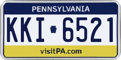 PA license plate KKI6521