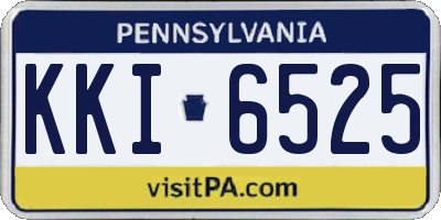 PA license plate KKI6525