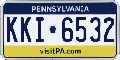 PA license plate KKI6532