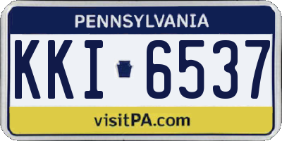 PA license plate KKI6537