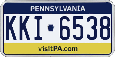 PA license plate KKI6538