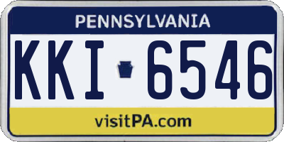 PA license plate KKI6546
