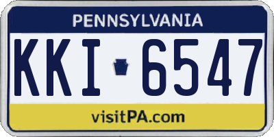 PA license plate KKI6547