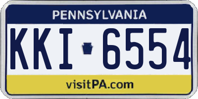 PA license plate KKI6554