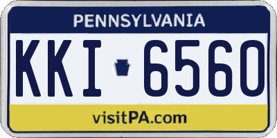 PA license plate KKI6560