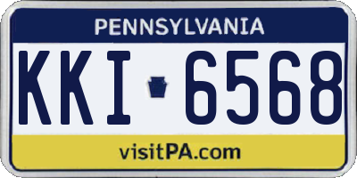 PA license plate KKI6568