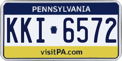 PA license plate KKI6572