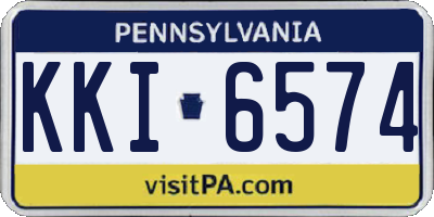 PA license plate KKI6574