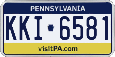 PA license plate KKI6581