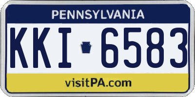 PA license plate KKI6583
