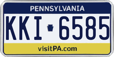 PA license plate KKI6585