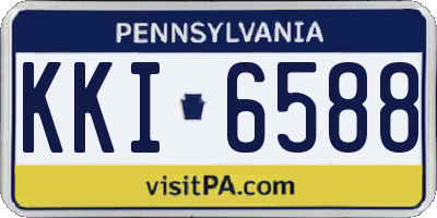 PA license plate KKI6588