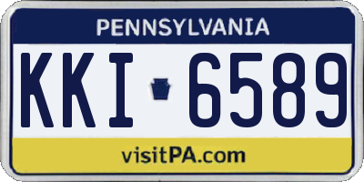 PA license plate KKI6589