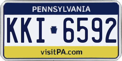 PA license plate KKI6592