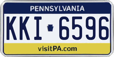 PA license plate KKI6596