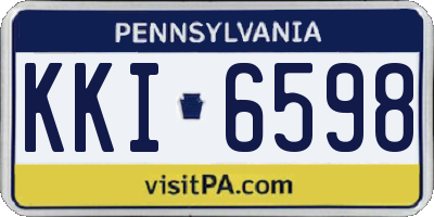 PA license plate KKI6598