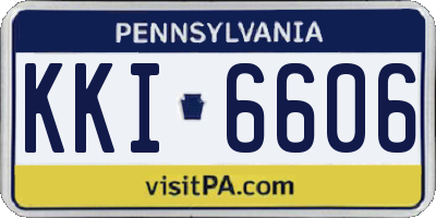 PA license plate KKI6606