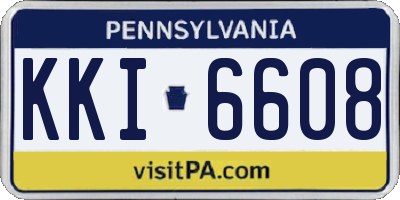 PA license plate KKI6608