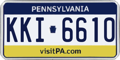 PA license plate KKI6610
