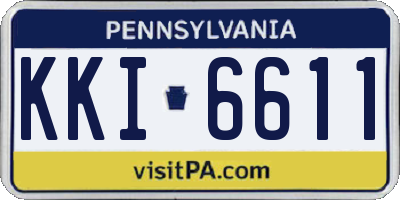 PA license plate KKI6611